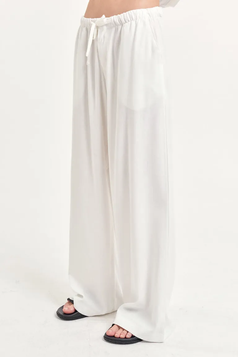 Pantalón de lino de corte amplio y cintura elástica de 47 Street en Pantalones para argentina