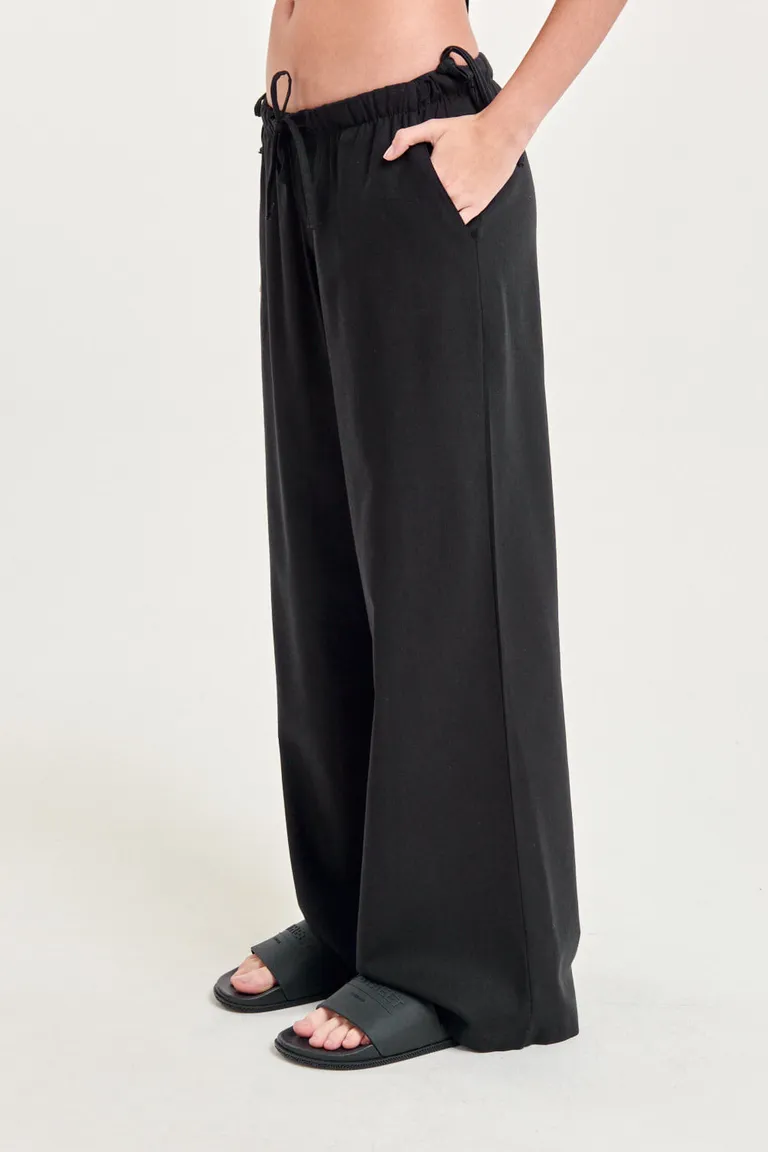 Pantalón de lino de corte amplio y cintura elástica de 47 Street en Pantalones para argentina