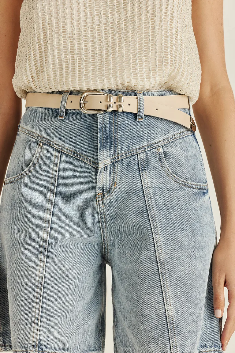 Bermuda de denim con detalles exclusivos y altura en la cintura de Tucci en Shorts para argentina