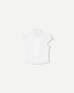 Camisa manga corta cuello bebé de Bershka en Camisas para argentina