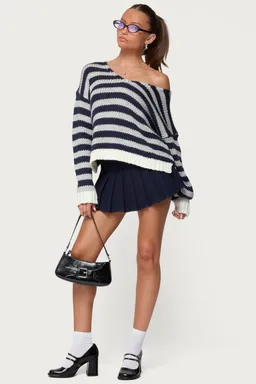 Sweater rayado oversized eugenie de Edikted en Buzos y Sweaters para argentina