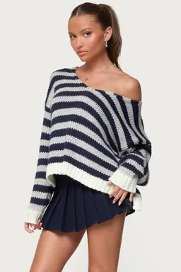 Sweater rayado oversized eugenie de Edikted en Buzos y Sweaters para argentina