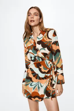 Vestido cruzado estampado de Mango en Vestidos para argentina