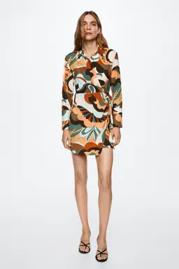 Vestido cruzado estampado de Mango en Vestidos para argentina