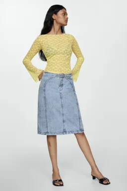 Falda vaquera midi cinturón de Mango en Faldas para argentina