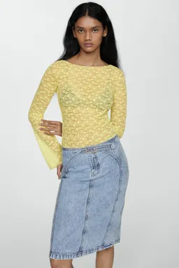 Falda vaquera midi cinturón de Mango en Faldas para argentina