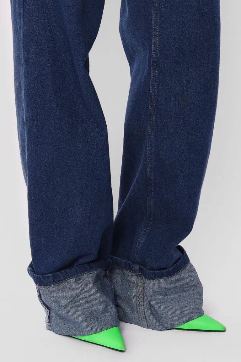 Pantalón vaquero de corte recto en denim con botamanga fija y detalles metálicos de Top White en Pantalones para argentina