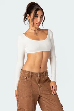 Crop top sydney acanalado de Edikted en Tops para argentina