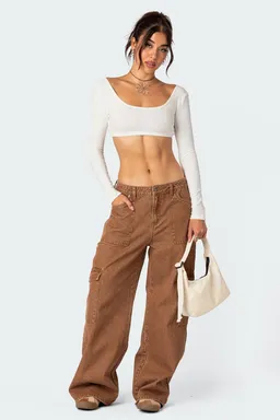 Crop top sydney acanalado de Edikted en Tops para argentina