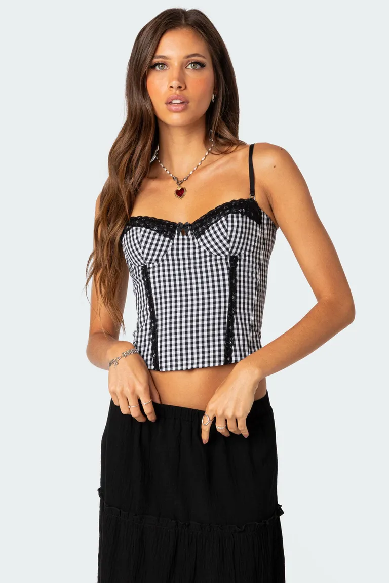 Corset con copa cordones de Edikted en Tops para argentina