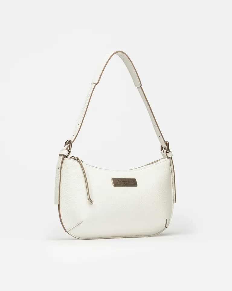 Cartera al hombro de cuero graneado para mujer, un básico atemporal y versátil de Prüne en Bolsos y Carteras para argentina