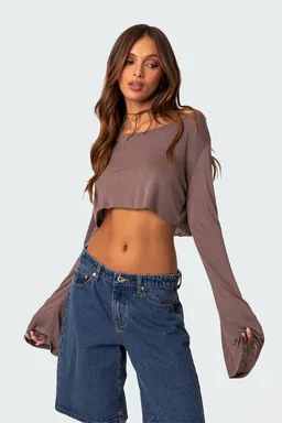 Crop top transparente crudo de Edikted en Tops para argentina