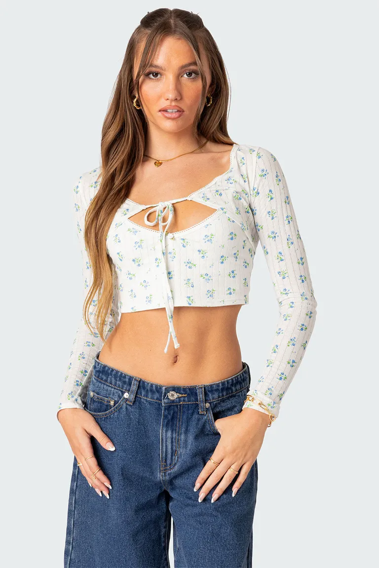 Top calado dos piezas shrug de Edikted en Tops para argentina
