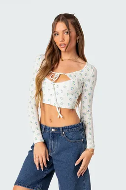 Top calado dos piezas shrug de Edikted en Tops para argentina