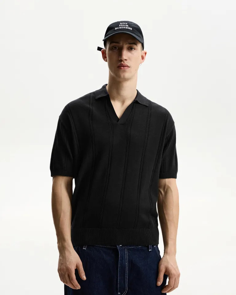 Chomba manga corta texturada de Bershka en Remeras y Polos para argentina