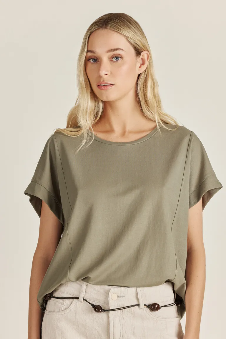 Remera de Género Texturado de Corte Regular para Mujer de Tucci en Remeras para argentina