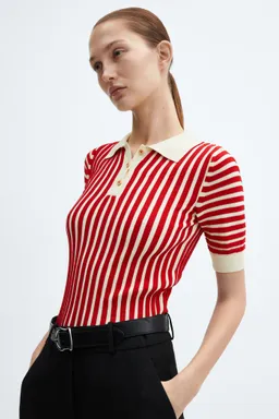 Jersey rayas cuello polo de Mango en Camisas para argentina
