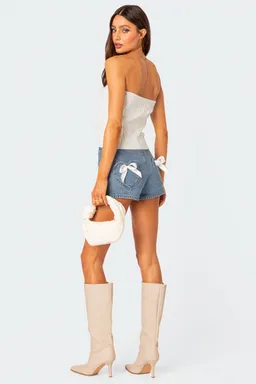 Short denim lavado lazo de Edikted en Shorts para argentina