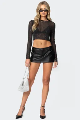 Top marly transparente lentejuelas de Edikted en Tops para argentina