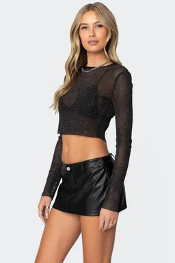 Top marly transparente lentejuelas de Edikted en Tops para argentina