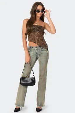 Top tubo mesh traslúcida leopardo de Edikted en Tops para argentina