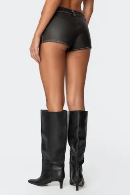 Micro shorts cuero blaise de Edikted en Shorts para argentina