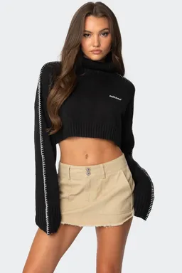 Sweater cuello tortuga bordado de Edikted en Buzos y Sweaters para argentina