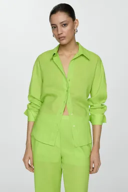 Pantalón recto lyocell de Mango en Pantalones para argentina