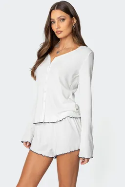 Top pointelle abotonado chelsey de Edikted en Blusas para argentina