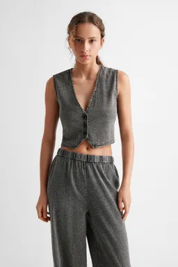 Pantalón wideleg texturizado de Mango Teen en Pantalones para argentina
