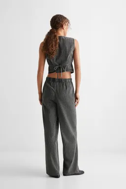 Pantalón wideleg texturizado de Mango Teen en Pantalones para argentina