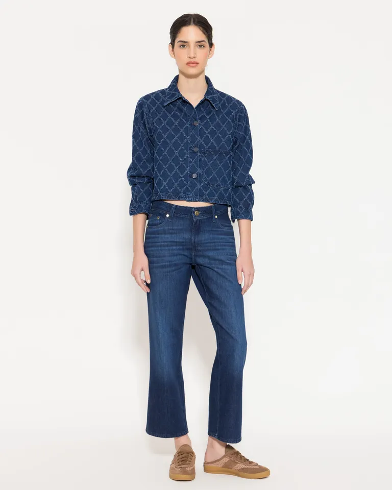 Jeans rectos de denim italiano con corte moderno y ajuste cómodo de Jazmin Chebar en Pantalones para argentina