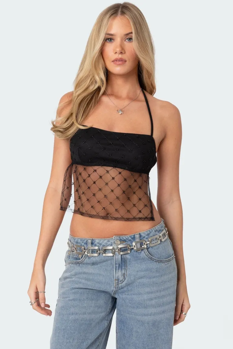 Top transparente sin espalda de Edikted en Tops para argentina