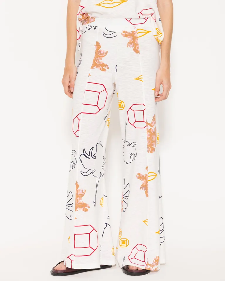 Pantalón de estampado único y silueta relajada para un look fresco y moderno de Jazmin Chebar en Pantalones para argentina