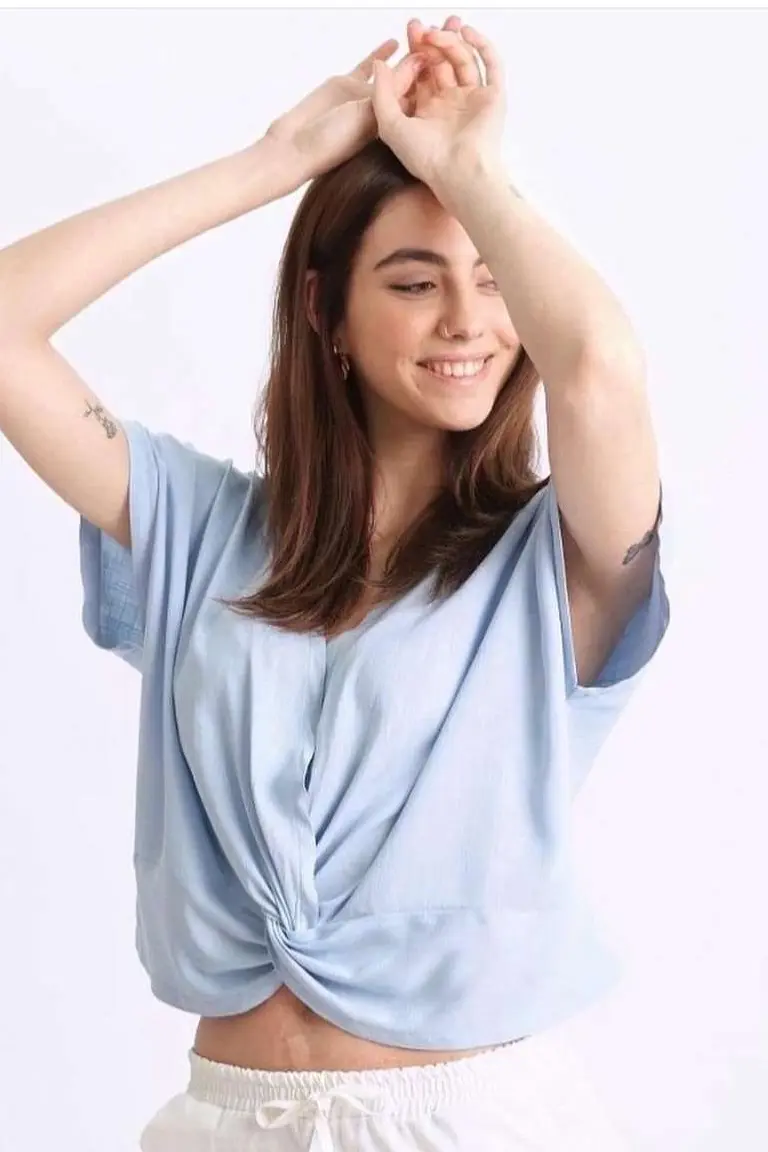 Blusa Cruzada Lino de Hesed en Blusas para argentina