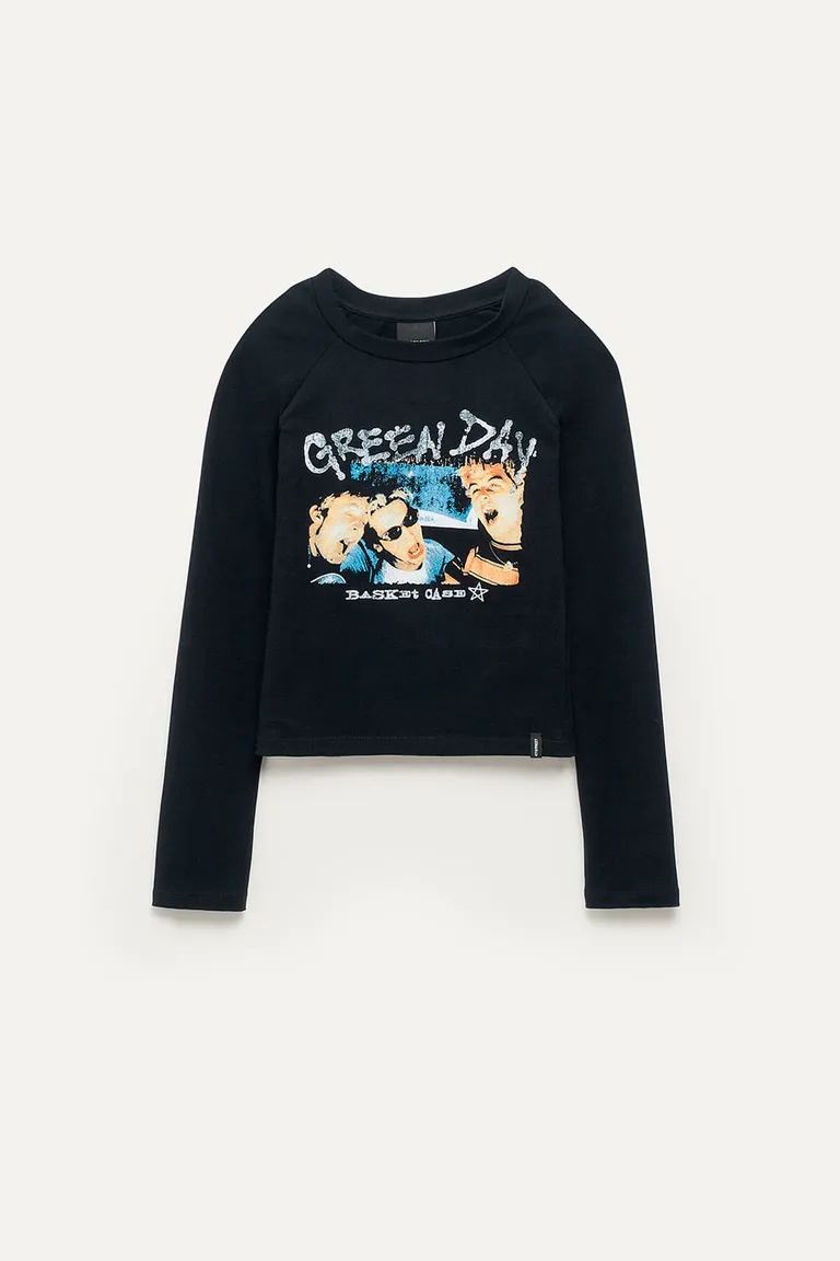 Remera de manga larga con estampa de Green Day para mujer de 47 Street en Remeras para argentina