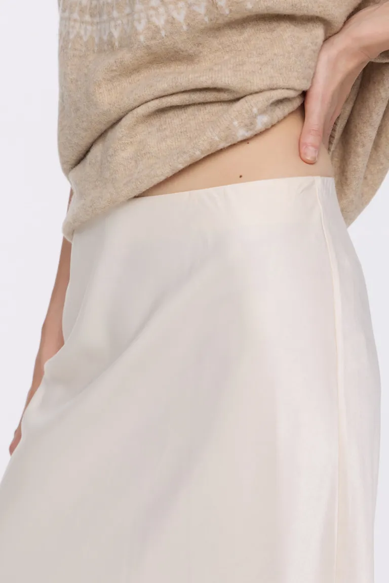 Falda midi de corte fluido con cintura elastizada para mujer de Cuesta Blanca en Faldas para argentina