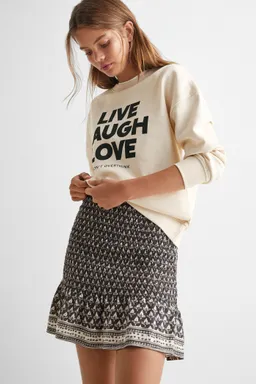 Falda fruncida estampada de Mango Teen en Faldas para argentina