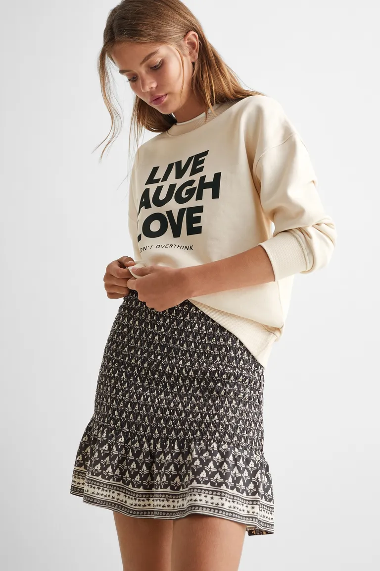 Falda fruncida estampada de Mango Teen en Faldas para argentina