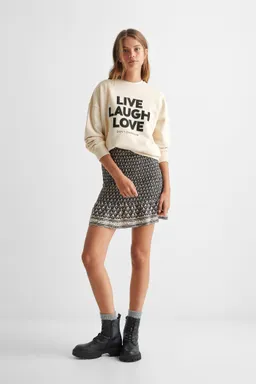 Falda fruncida estampada de Mango Teen en Faldas para argentina