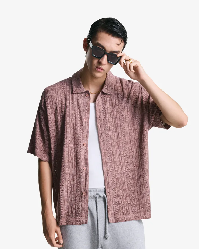 Camisa manga corta calada de Bershka en Camisas para argentina