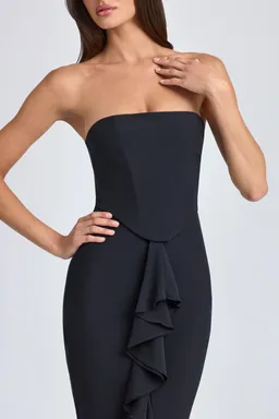 Vestido corsé volantes bandeau negro de Oh Polly en Vestidos para argentina