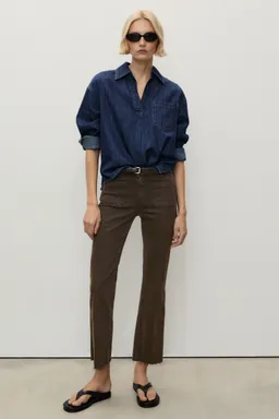 Jean flare crop bolsillos de Mango en Pantalones para argentina