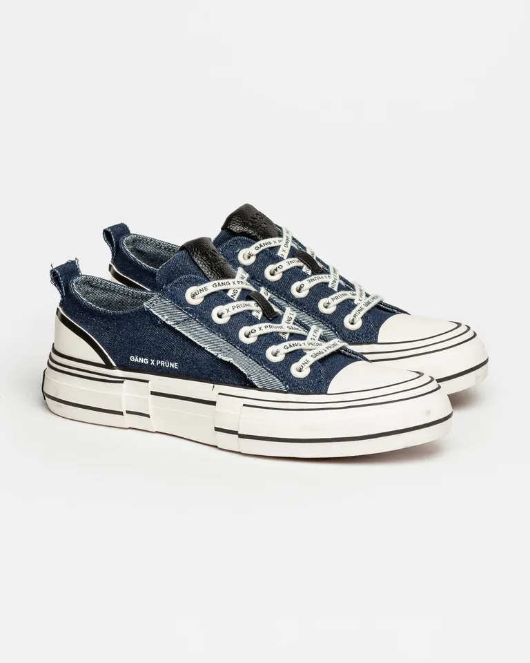 Zapatillas deportivas de lona con detalles en denim y cordones intercambiables de Prüne en Zapatillas para argentina