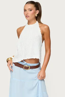 Top halter crochet espalda descubierta de Edikted en Tops para argentina