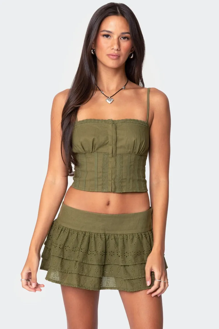 Musculosa tipo lino texturada de Edikted en Tops para argentina