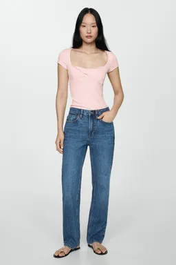 Remera escote drapeado de Mango en Remeras para argentina