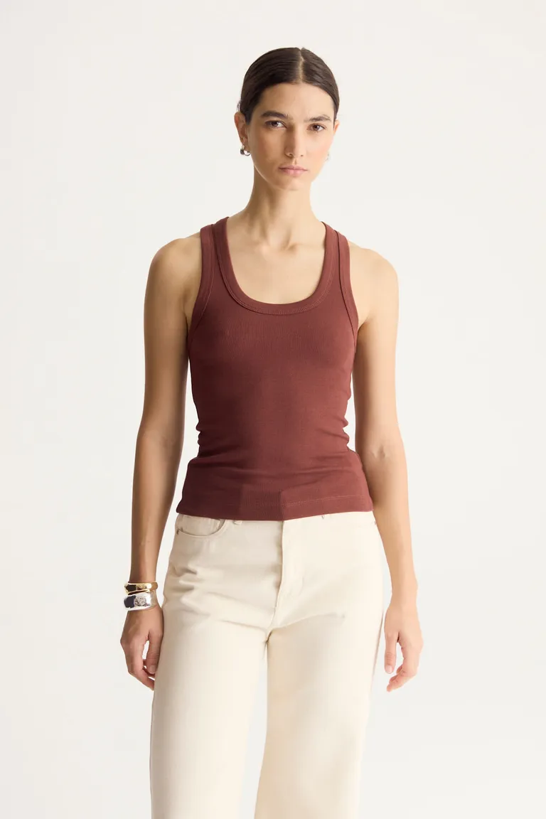 Camiseta de algodón elástico con recortes en la espalda de Portsaid en Remeras para argentina