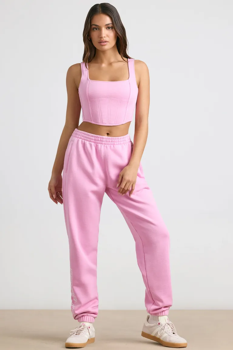 Joggers oversize rosa chicle de Oh Polly en Pantalones para argentina