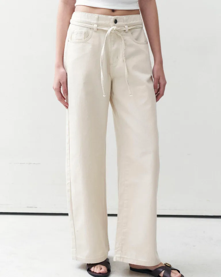 Pantalón baggy de tela rígida con elástico en la espalda y bolsillos de Sky en Pantalones para argentina